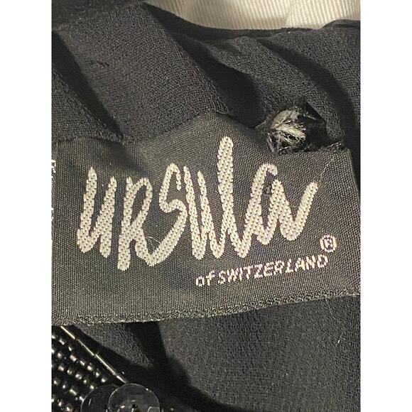 Women's Ursula of Switzerland, 14 or 16 Formal Dress with Chiffon Overlay, Black - Picture 6 of 12